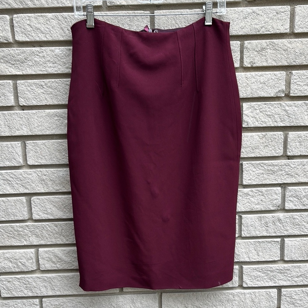 Brooks Brothers Burgundy Pencil Skirt Sz 10